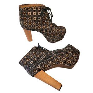 Jeffrey Campbell Lita Mac Floral Lace Ankle Boot